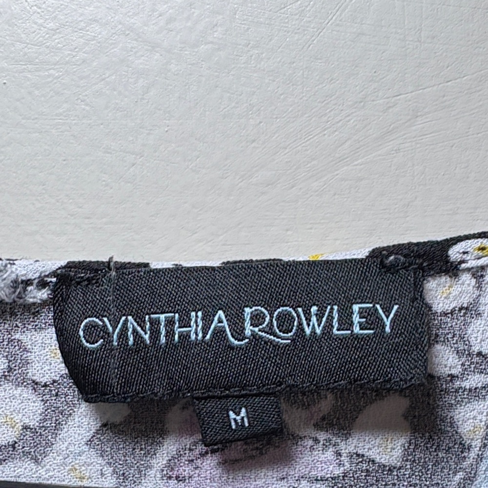 Cynthia Rowley Black Floral Blouse - Picture 2 of 8